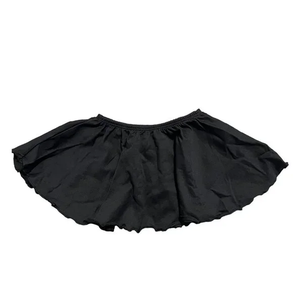 NEW The Leotard Boutique 6/7 Black Ruffle Leo & Dance Skirt